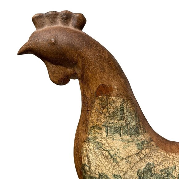 Rustic Rooster Decor XLarge 23"  French Country Metal Toile Kitchen Weathervane - Picture 5 of 13